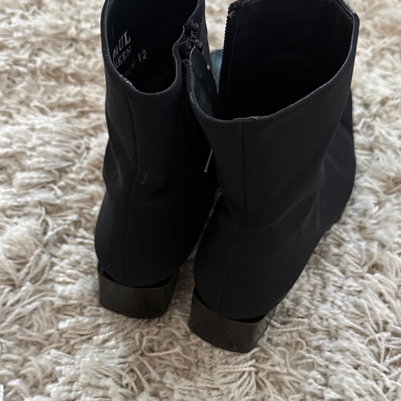 Paul Green Black Ankle Boots with Leather Accent - Picture 3 of 7